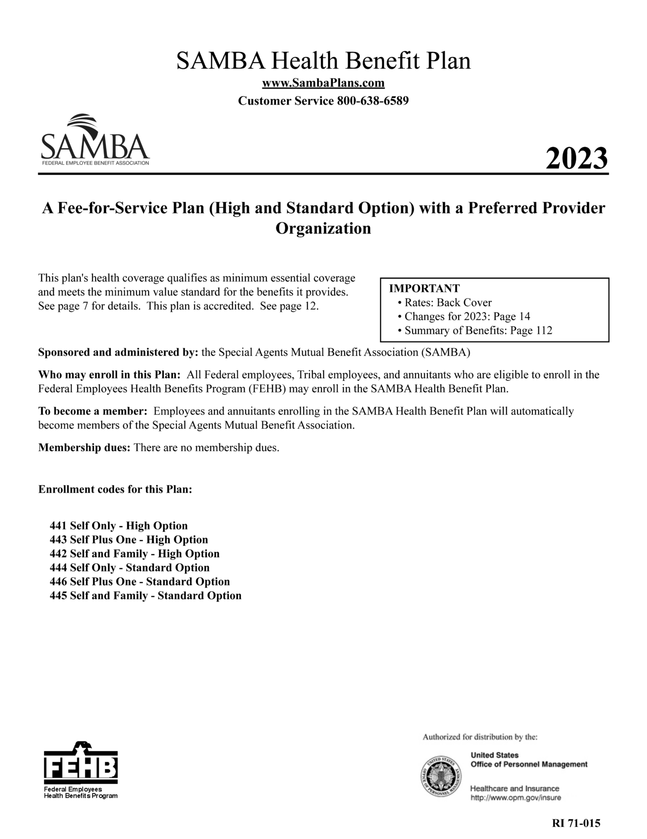 Health Benefit Plan » SAMBA