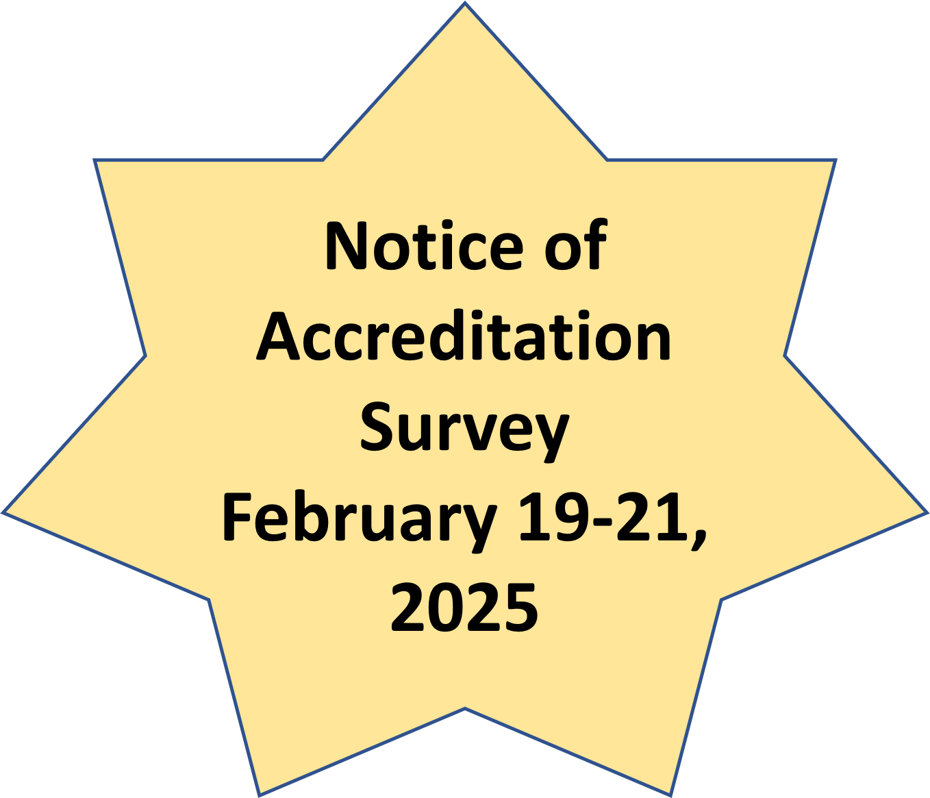 Notice of Accreditation Survey